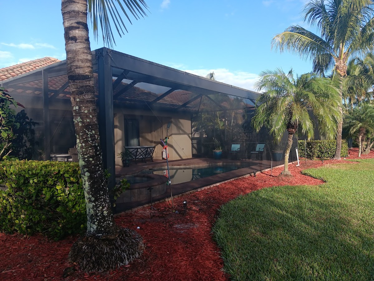 Pool cage screen enclosure at a Bonita Springs home